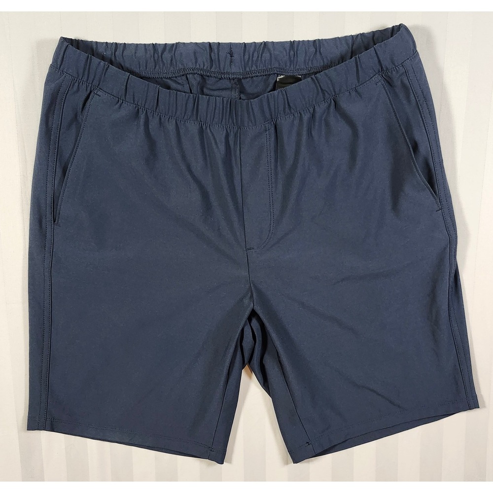 Greg Norman Shark Mens Navy Blue Performance Pull On Golf Shorts Medium Elastic